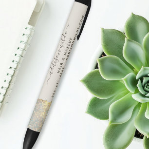 Holografischer Glam Glitter moderner Salon Kugelschreiber