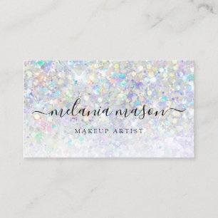 Holografischer Glitter-Makeup-Artist-Beauty Modern Visitenkarte