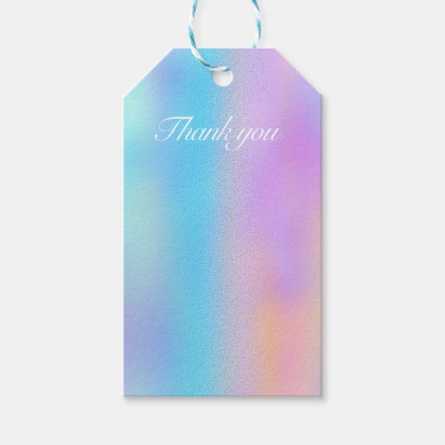 holografischer Glitzer Geschenkanhänger (Vorderseite)