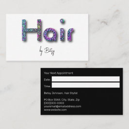 Holografischer Glitzer-Hair-Stylist-Stellenkarte Visitenkarte