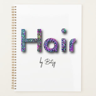 Holografischer Glitzer Hair Stylist Terminkalender Planer