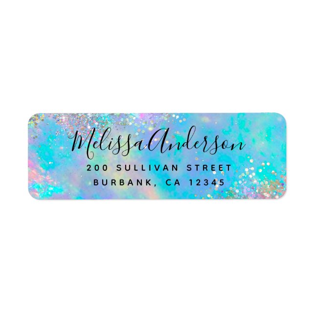 Holografischer Glitzer Opal Iridescent Rücksendead (Vorne)