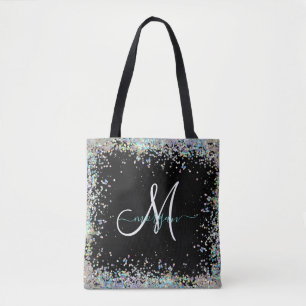 Holografischer Glitzer Rainbow Pastors Monogram Tasche