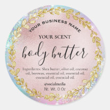 Holografischer Glitzer Rose Gold Pastell Body Butt