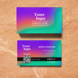 Holografischer Gradient Scan verbindet moderne, fe Visitenkarte