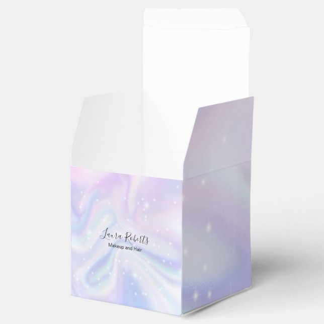 Holografischer Hintergrund Hologram Neon Overlay Geschenkschachtel (Geöffnet)
