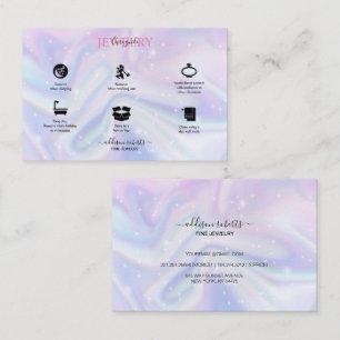 Holografischer Hintergrund Hologramm Neon Candle C Visitenkarte
