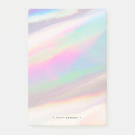 Holografischer Iridescent Opal Gemstone Personalis Post-it Klebezettel