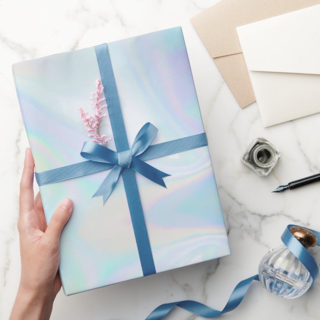 Holografischer Iridesport Niedlich Moderner Urlaub Geschenkpapier (Schenken)