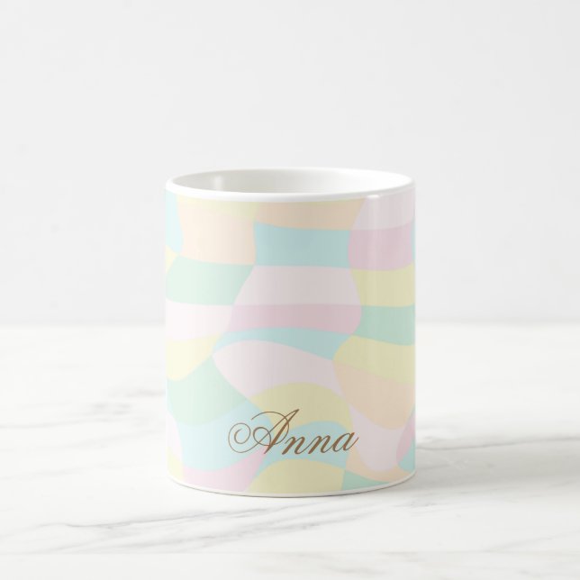 Holografischer Muster-Individuelle Name Kaffeetasse (Mittel)