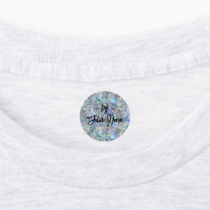 Holografischer Opal Stone Hintergrund Etiketten