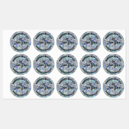 Holografischer Opal Stone Hintergrund Etiketten