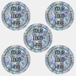 Holografischer Opal Stone Hintergrund Etiketten