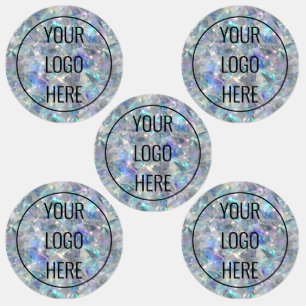 Holografischer Opal Stone Hintergrund Etiketten