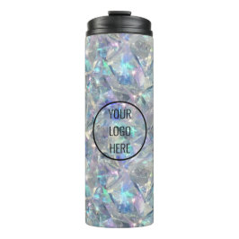 Holografischer Opal Stone Hintergrund Thermosbecher