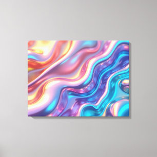 Holografischer Puls – 24"x18" Flüssiglicht Leinwanddruck