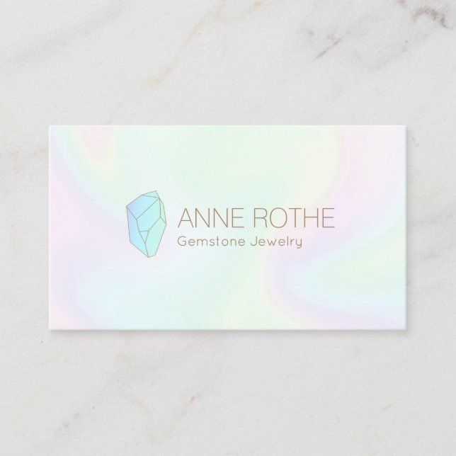 Holografischer Quarz Crystal Energy Healer Visitenkarte (Vorderseite)