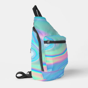 Holografischer Regenbogen Abstrakt Crossbody Bag
