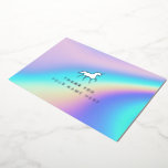 Holografischer Regenbogen | Unicorn Vielen Dank Ka Folien Feiertagskarte<br><div class="desc">Minimalistische Holographic Simple Elegant Dankeschön-Karten</div>