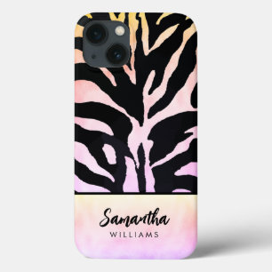 Holografischer Regenbogen-Zebradruck personalisier Case-Mate iPhone Hülle