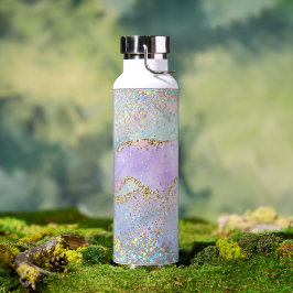 Holografischer Rosa Glitzer Effekt Unicorn Meerjun Trinkflasche