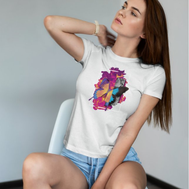Holografischer Schmetterling T-Shirt (Von Creator hochgeladen)