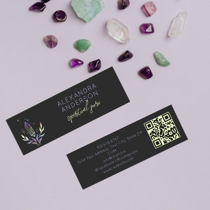 Holografischer Spiritueller Kristallmystischer QR- Mini Visitenkarte