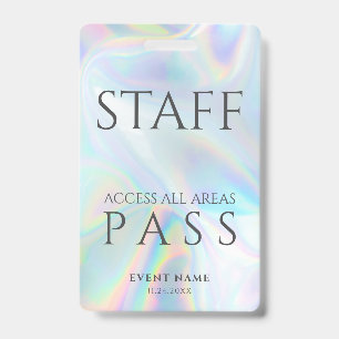 Holografischer Staff All Access Pass Festival-Even Ausweis