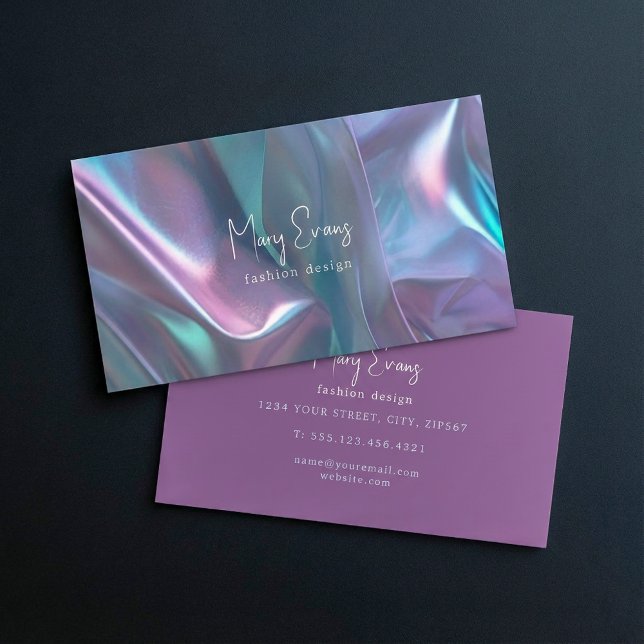 Holografischer Stoffeffekt - Visitenkarte (Holographic fabric effect business card.)