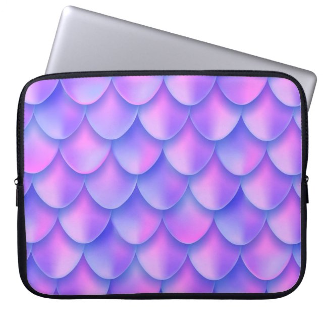 Holografischer violetter Schwanz-Folie Textureffek Laptopschutzhülle (Vorderseite)