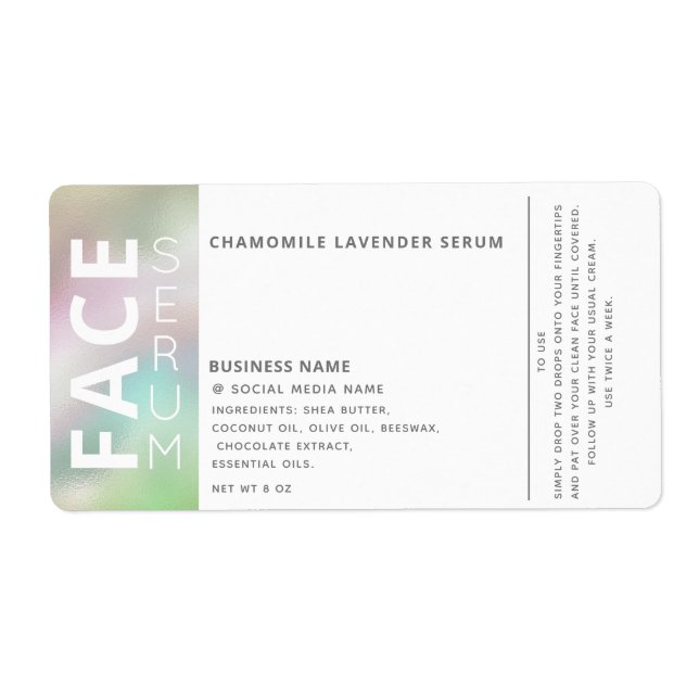 Holografisches berufliches Haar- und Hautpflegepro (Vorne)