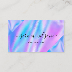 Holografisches Einhorn Glittering Holo Make-up Haa Visitenkarte