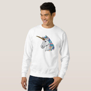 Holografisches Einhorn Herren Sweatshirt