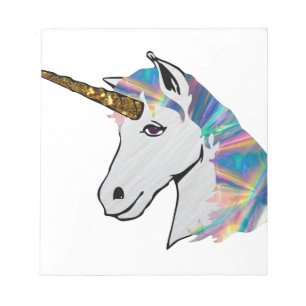 holografisches Einhorn Notizblock