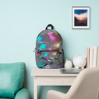 Holografisches Glas Regenbogen Bedruckter Rucksack