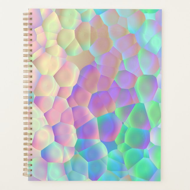 Holografisches Glasmuster, leuchtende Farben Planer (Vorderseite)