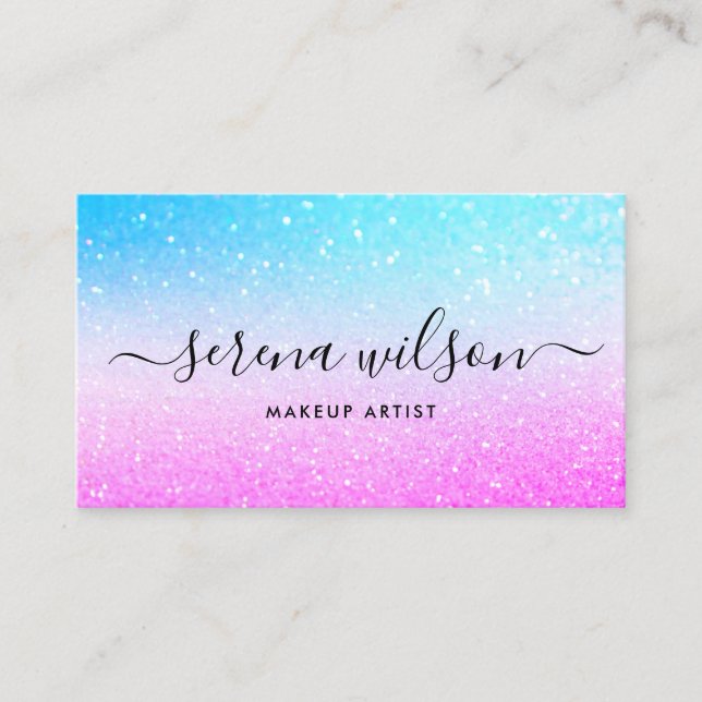 Holografisches Glittering Holo Foil Make Haar Visitenkarte (Vorderseite)