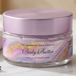 Holografisches & Gold-Kosmetik-Körperbutter-Glas-L