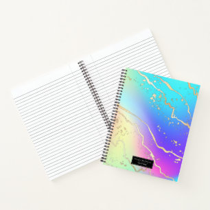 Holografisches Iridescent Opal Gem PERSONALISIER Notizbuch