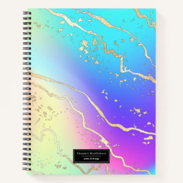 Holografisches Iridescent Opal Gem | PERSONALISIER Notizbuch