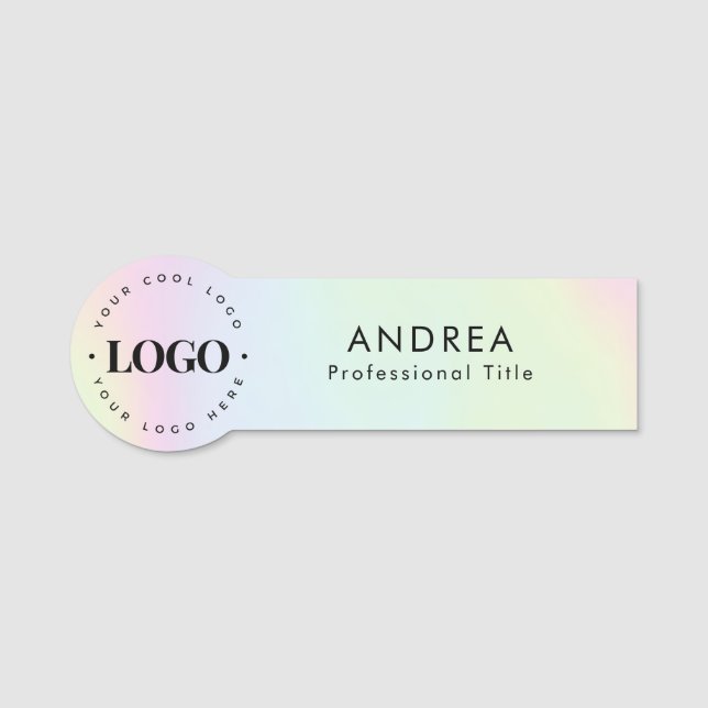 Holografisches Logo für das "Custom Round Company  Namensschild (Vorderseite)