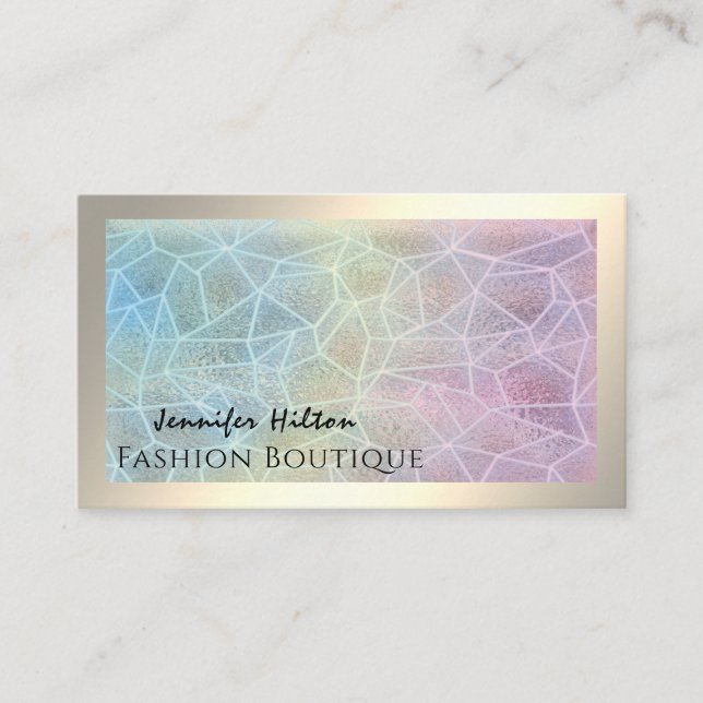 Holografisches Mosaik-Luxus glänzend Visitenkarte (Vorderseite)
