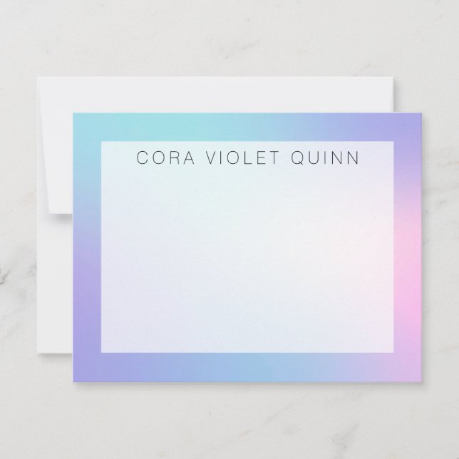 Holografisches Ombre Mitteilungskarte (Vorderseite)