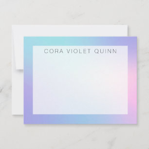 Holografisches Ombre Mitteilungskarte