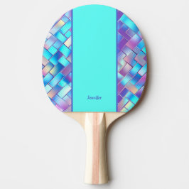 Holografisches Pingpongpaddel mit Name Tischtennis Schläger