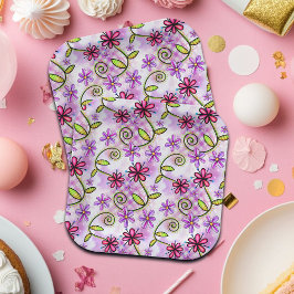 Holografisches Rainbow-Floral-Collage Pappteller