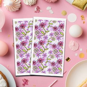 Holografisches Rainbow-Floral-Collage Serviette