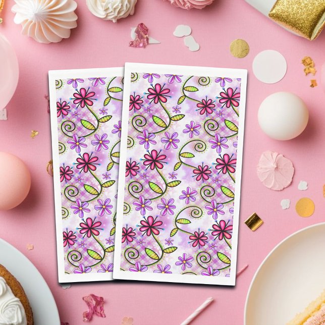 Holografisches Rainbow-Floral-Collage Serviette (Von Creator hochgeladen)