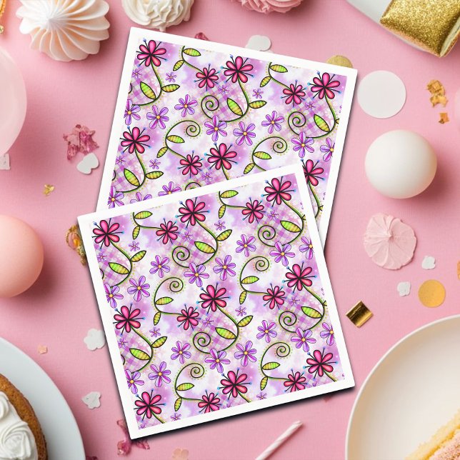 Holografisches Rainbow-Floral-Collage Serviette (Von Creator hochgeladen)