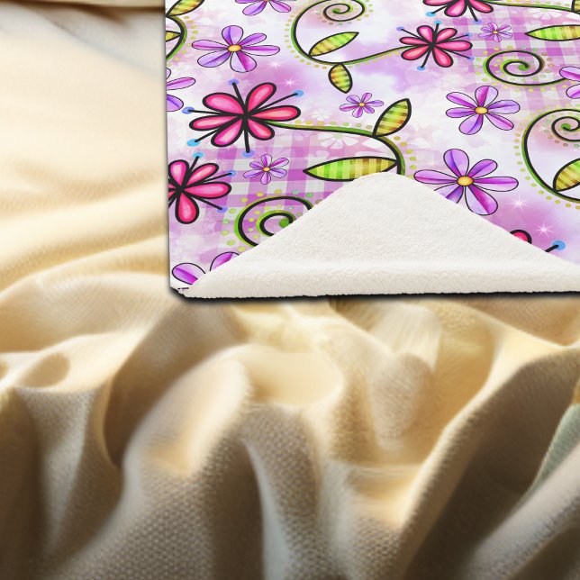 Holografisches Rainbow-Floral-Collage Sherpadecke (Von Creator hochgeladen)